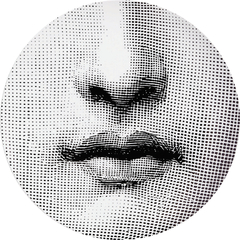 Prato de Parede Estilo Fornasetti Boca