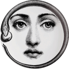Prato de Parede Estilo Fornasetti Cobra