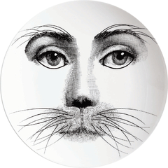 Prato de Parede Estilo Fornasetti Gato