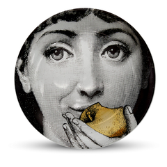 Estilo Fornasetti Maçã Dourada Decorativo