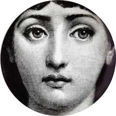 Prato de Parede Estilo Fornasetti Numero Um