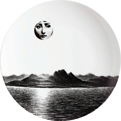 Prato de Parede Estilo Fornasetti Paisagem