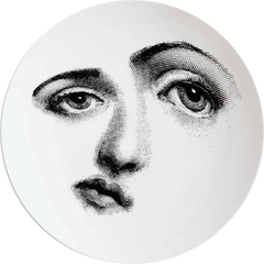 Prato de Parede Estilo Fornasetti Psicodélico
