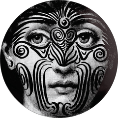 Prato de Parede Estilo Fornasetti Tatuada