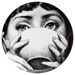 Prato de Parede Estilo Fornasetti Tigela