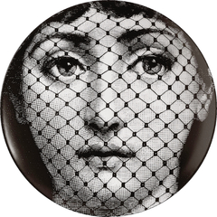 Prato de Parede Estilo Fornasetti Véu