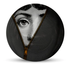 Estilo Fornasetti Zíper Colorido Prato de Parede