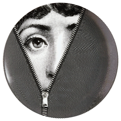 Prato de Parede Estilo Fornasetti Ziper