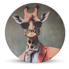 Prato de Parede Girafa Empresaria