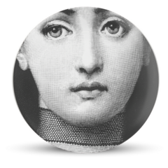 Prato de Parede Estilo Fornasetti Gargantilha Choker