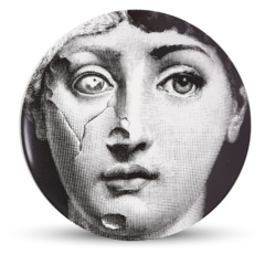 Prato de Parede Estilo Fornasetti Escultura Meia Face
