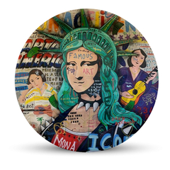 Prato de Parede Monalisa Pop Art - comprar online