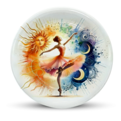 Prato de Parede Bailarina Sol e Lua - comprar online