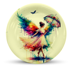 Prato de Parede Anjo Aquarela - comprar online