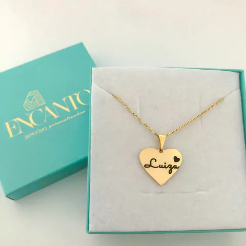 Colar personalizado com coração
