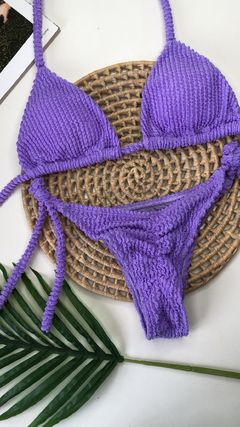 Conjunto Lacinho Empina Bumbum Lilás Texturizado - comprar online