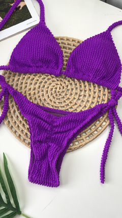 Conjunto Lacinho Empina Bumbum Roxo Texturizado - comprar online