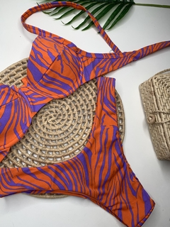 Conjunto Meia Taça Zebra Laranja Azul Liso - comprar online