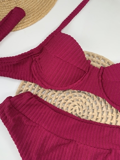 Conjunto Meia Taça Hot Pant Vinho Santorini - comprar online