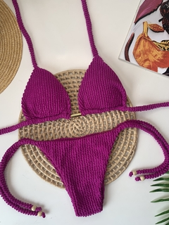Conjunto Lacinho Beterraba Texturizado