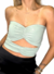 Cropped Franzido - verde menta - comprar online