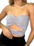 Cropped Franzido - cinza - comprar online