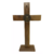 CRUCIFIXO MAD FRISADA 26CM MESA OV C/SAO BENTO ACRIL MESCLADO - Nossa Senhora de Fatima Artigos Religiosos