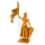 Santa Joana Darc Com Estandarte Ouro Velho 31 Cm