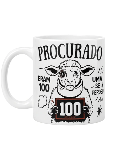 CANECA PORCELANA OVELHA ENCONTRADA 335ml