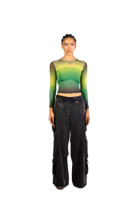 Calça cargo - upside down - black jeans - comprar online