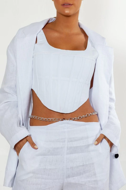 Corset branco estruturado