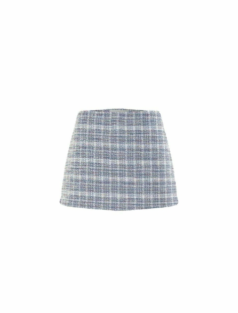 Mini saia - tweed - lilás