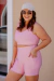 Conjunto Bermuda Meia Coxa +Top Feel Rib Glow
