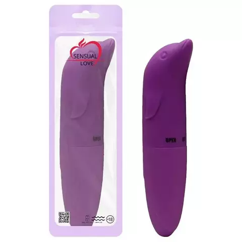 Vibrador Ponto G Golfinho Aveludado - Roxo
