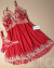 CAMISOLA QUEEN / Cor Vermelho Divino com detalhes em Marfim