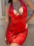 vestido saten ballenas #2541