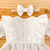 Vestido branco babado lesie manga longa - comprar online
