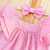 Vestido babados algodão doce rosa - Titokinha