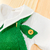 Romper jardineira pipoca verde + body golinha - Titokinha