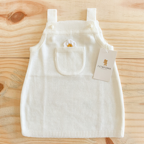 Vestido tricot margarida branco