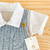 Macacão jardineira azul bebê + body camisa - comprar online