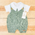 Macacão jardineira verde + body golinha - comprar online