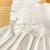 Vestido branco babado drapeado dois laços
