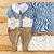 Saída maternidade tricot 4 peças jard c/ cardigan azul - comprar online