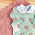 Saída maternidade tricot 3 peças margaridas rose e verde água - comprar online