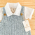 Macacão jardineira azul bebê + body camisa - loja online