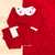 Saída maternidade tricot 4 peças vestido três flores vermelho - loja online