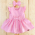 Romper sainha laço duplo algodão doce rosa - Titokinha