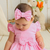 Romper sainha laço duplo algodão doce rosa