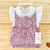 Romper Jardineira pompom lilas Tricot + Body guippir + Faixinha